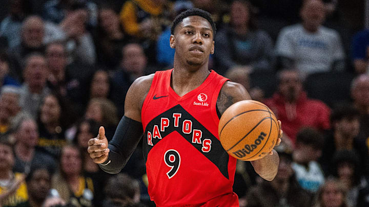 Toronto Raptors guard RJ Barrett. Toronto Raptors guard RJ Barrett.