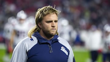 Dec 12, 2022; Glendale, Arizona, USA; New England Patriots linebackers coach Steve Belichick against