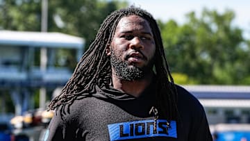 Detroit Lions defensive tackle Alim McNeill (54) walks of the field after practice during training camp at Meijer Performance Center in Allen Park on Tuesday, July 22, 2025.