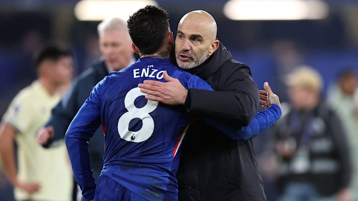 Enzo Maresca (right) left Chelsea on Jan. 1.