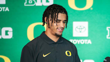 Oregon Ducks Dante Moore Autzen Stadium NFL Draft New York Jets Dan Lanning Curt Cignetti Fernando Mendoza Big Ten Heisman 