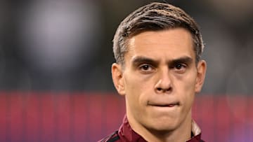 Leandro Trossard was forced off during Belgium's shock defeat to Israel