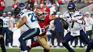 San Francisco 49ers Nick Bosa (97). Mandatory Credit: David Gonzales-Imagn Images