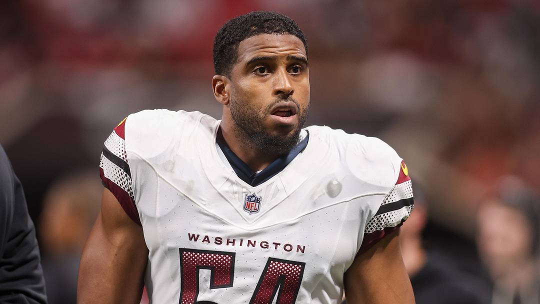 Sep 28, 2025; Atlanta, Georgia, USA; Washington Commanders linebacker Bobby Wagner (54) on the field during a game against the Atlanta Falcons at Mercedes-Benz Stadium. Mandatory Credit: Brett Davis-Imagn Images