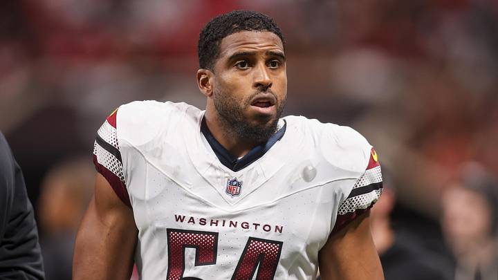 Sep 28, 2025; Atlanta, Georgia, USA; Washington Commanders linebacker Bobby Wagner (54) on the field during a game against the Atlanta Falcons at Mercedes-Benz Stadium. Mandatory Credit: Brett Davis-Imagn Images