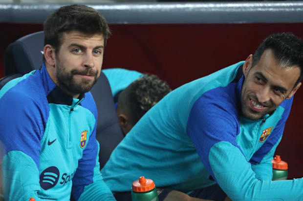 Gerard Piqué (left) and Sergio Busquets.