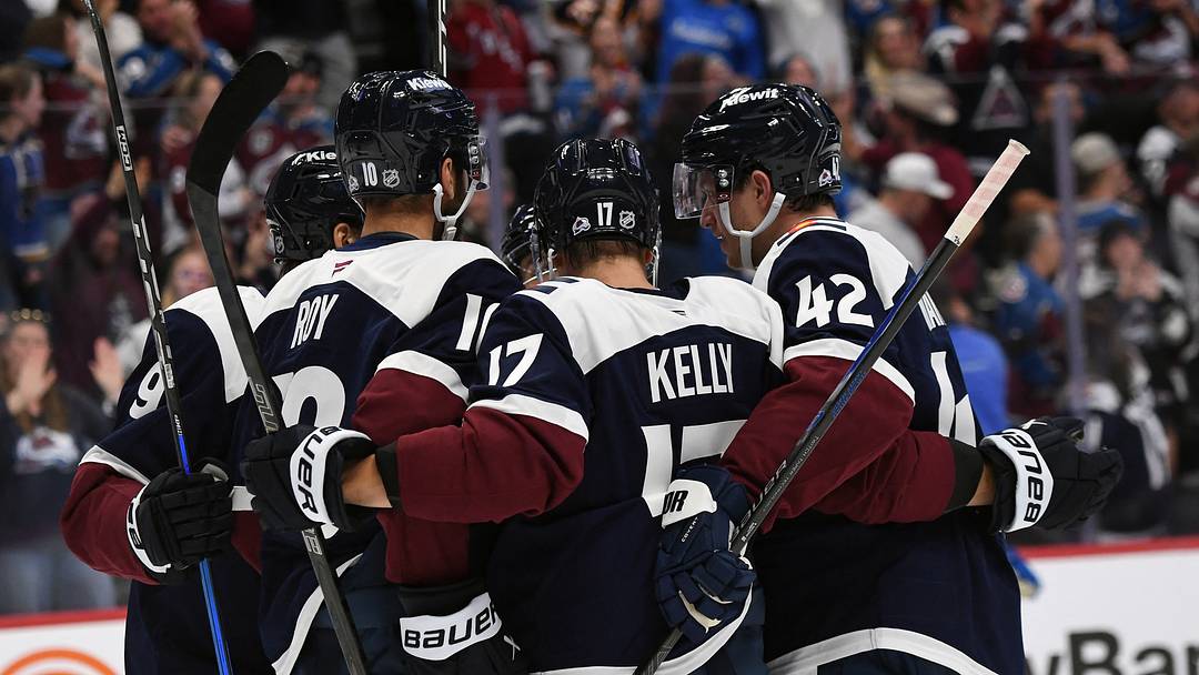 Colorado Avalanche center Nicolas Roy, Ball Arena. Credit: Christopher Hanewinckel-Imagn Images