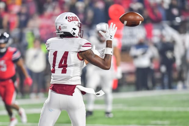 New Mexico State wide receiver Trent Hudson