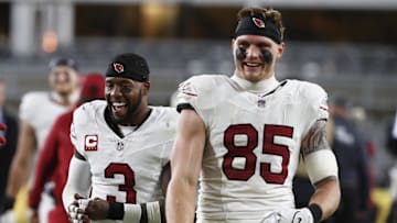 Dec 3, 2023; Pittsburgh, Pennsylvania, USA;  Arizona Cardinals safety Budda Baker (3) and tight end