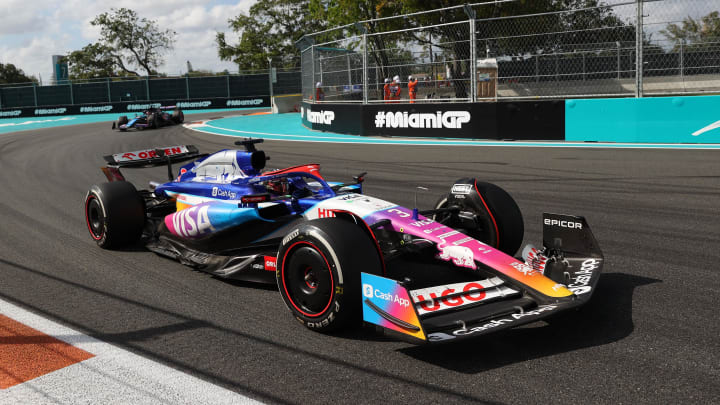 May 5, 2024; Miami Gardens, Florida, USA; RB driver Daniel Ricciardo (3) during the Miami Grand Prix at Miami International Autodrome. Mandatory Credit: Peter Casey-USA TODAY Sports