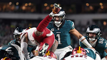 Washington Commanders linebacker Frankie Luvu is in support of the Tush Push ban after a rough sequence in the NFC title game.