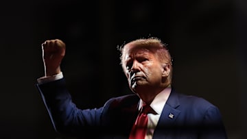Republican Presidential Candidate Former President Trump Holds Campaign Rally In Indiana,