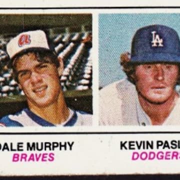 1977 Topps #476 Rookie Catchers Dale Murphy Rookie Card 