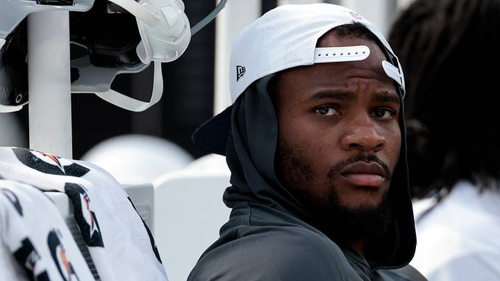Former Penn State football linebacker and current NFL defensive end Micah Parsons at the Dallas Cowboys v. Los Angeles Rams NFL Preseason game