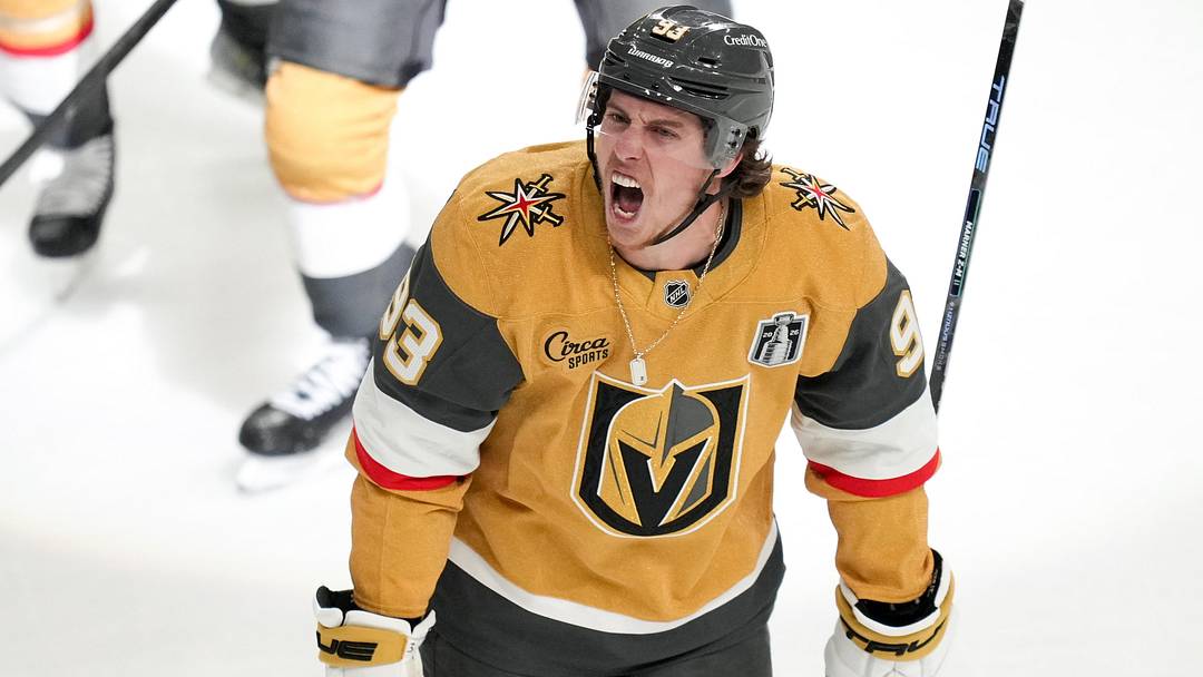 Jun 6, 2026; Las Vegas, Nevada, USA; Vegas Golden Knights right wing Mitch Marner (93) celebrates after scoring his second goal against the Carolina Hurricanes during the second period in game three of the 2026 Stanley Cup Final at T-Mobile Arena. Mandatory Credit: Lucas Peltier-Imagn Images Jun 6, 2026; Las Vegas, Nevada, USA; Vegas Golden Knights right wing Mitch Marner (93) celebrates after scoring his second goal against the Carolina Hurricanes during the second period in game three of the 2026 Stanley Cup Final at T-Mobile Arena. Mandatory Credit: Lucas Peltier-Imagn Images