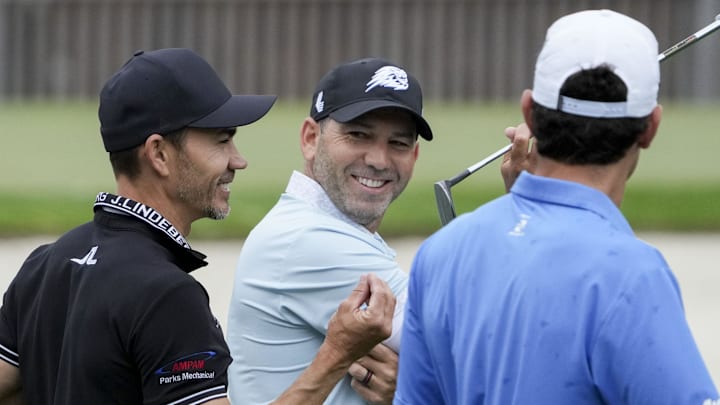 Sergio Garcia (middle) is playing in his 26th Masters next week. Sergio Garcia (middle) is playing in his 26th Masters next week.