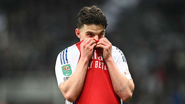Declan Rice im Arsenal-Trikot. Bei der Klub-WM wird Rice nicht auflaufen. Declan Rice im Arsenal-Trikot. Bei der Klub-WM wird Rice nicht auflaufen.