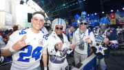Apr 25, 2024; Detroit, MI, USA; Dallas Cowboys fans pose for a photograph during the 2024 NFL Draft