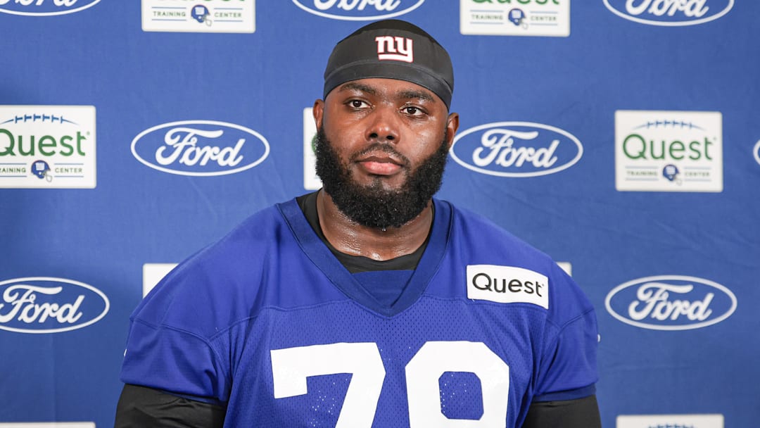 New York Giants offensive tackle Andrew Thomas 
