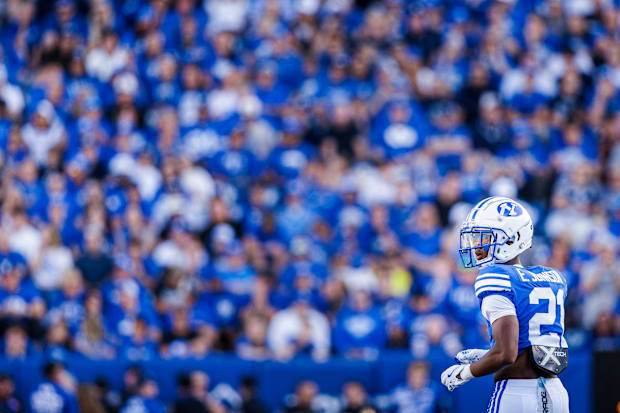 BYU cornerback Evan Johnson against Arizona