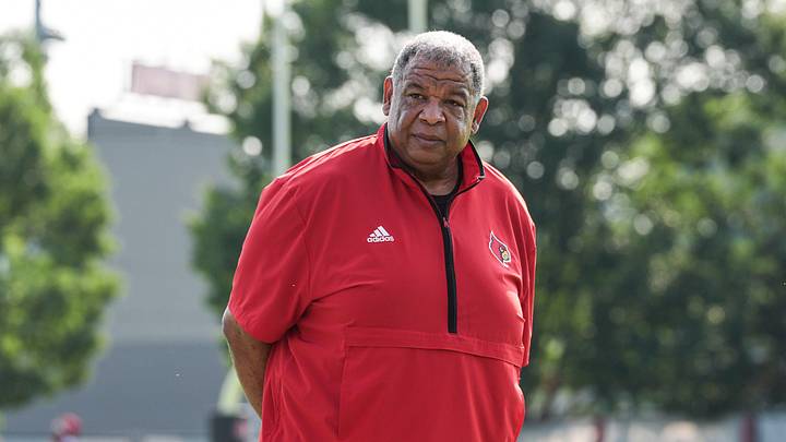 Vince Marrow, UofL's new executive director of player personnel and recruiting, was at a recent Louisville football practice. Marrow left Kentucky after serving as assistant coach under head coach Mark Stoops. July 30, 2025.