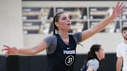 Purdue Boilermakers guard Sophie Swanson (31) defends 