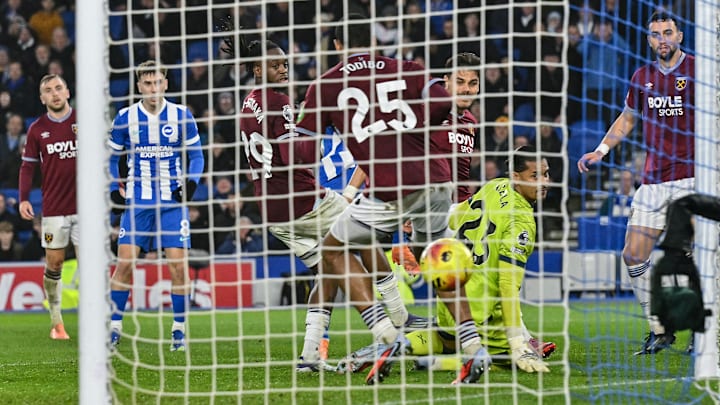 An errant high kick to the head, a redirection of the ball by an arm, but still the referees during Sunday's match saw it Brighton's way. West Ham once again loses to the officials. 
