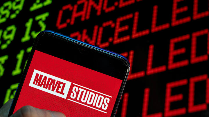 In this photo illustration the American film production...