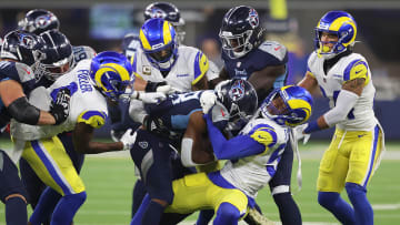 Tennessee Titans v Los Angeles Rams, Ernest Jones, Jeremy McNichols