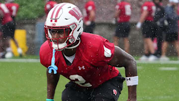 Wisconsin cornerback Ricardo Hallman (2) runs a drill during football practice Wednesday, July 30, 2025, at Ralph E. Davis Pioneer Stadium in Platteville, Wisconsin.