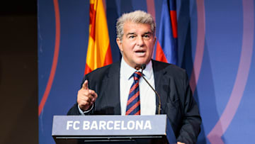 Joan Laporta Press Conference In Barcelona