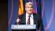Joan Laporta Press Conference In Barcelona