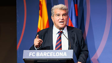 Joan Laporta Press Conference In Barcelona