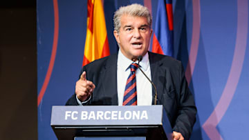 Joan Laporta Press Conference In Barcelona