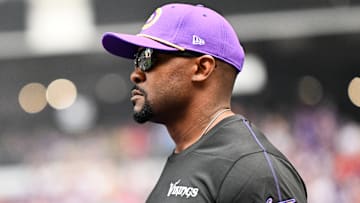 Minnesota Vikings defensive coordinator Brian Flores