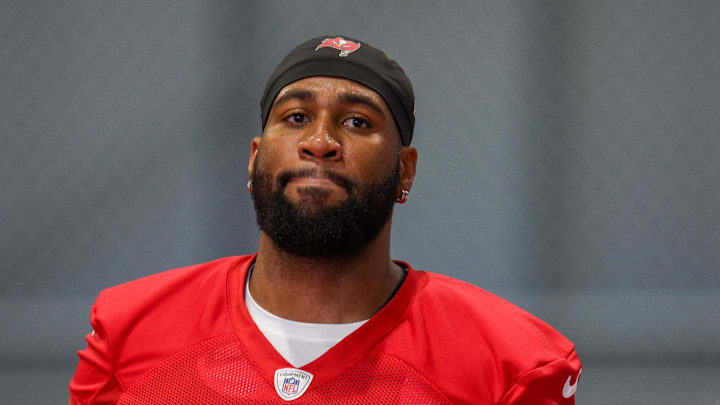 Tampa Bay Buccaneers linebacker Haason Reddick (5) participates in mini camp at AdventHealth Training Center Tampa Bay Buccaneers linebacker Haason Reddick (5) participates in mini camp at AdventHealth Training Center