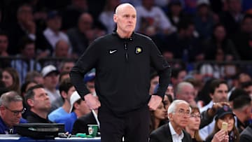 Indiana Pacers head coach Rick Carlisle during a playoff game against the New York Knicks.