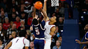 Gonzaga Bulldogs senior guard Nolan Hickman (11). 