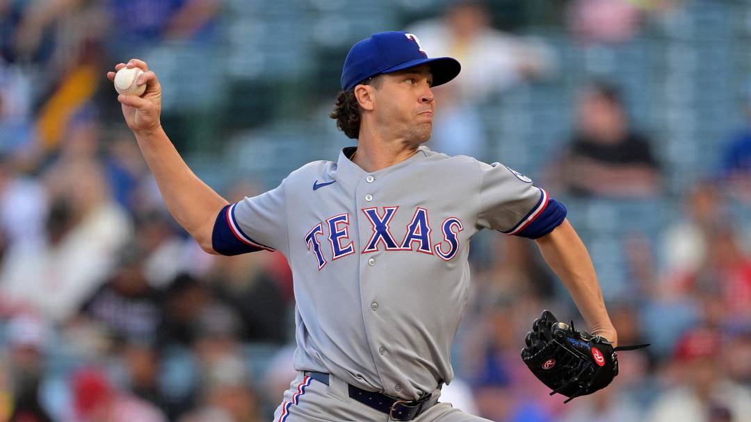 May 22, 2026; Anaheim, California, USA; Texas Rangers pitcher Jacob deGrom (48) delivers to the plate during the first inning against the Los Angeles Angels at Angel Stadium. Mandatory Credit: Jayne Kamin-Oncea-Imagn Images May 22, 2026; Anaheim, California, USA; Texas Rangers pitcher Jacob deGrom (48) delivers to the plate during the first inning against the Los Angeles Angels at Angel Stadium. Mandatory Credit: Jayne Kamin-Oncea-Imagn Images