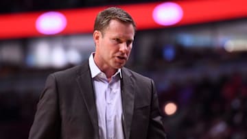 Oct 8, 2016; Chicago, IL, USA;  Chicago Bulls head coach Fred Hoiberg during the second quarter against the Indiana Pacers at the United Center. Mandatory Credit: Mike DiNovo-Imagn Images