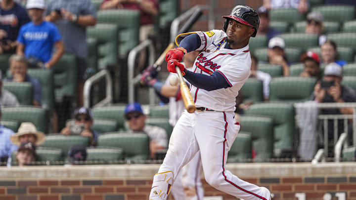 Atlanta Braves second baseman Ozzie Albies will begin a rehab assignment with Triple-A Gwinnett this week. Mandatory Credit: Dale Zanine-Imagn Images