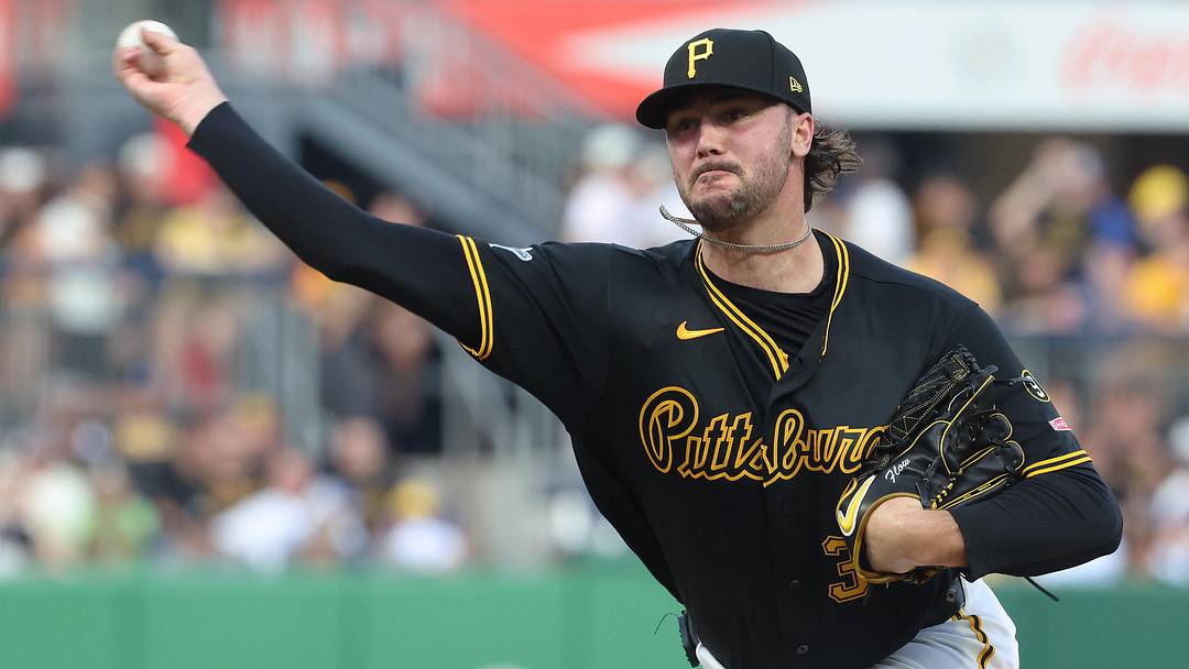 Jun 9, 2026; Pittsburgh, Pennsylvania, USA;  Pittsburgh Pirates starting pitcher Paul Skenes (30) pitches against the Los Angeles Dodgers during the fifth inning at PNC Park. Mandatory Credit: Charles LeClaire-Imagn Images