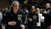 Purdue Boilermakers heads back to the locker room ahead of the NCAA women   s basketball game