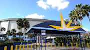 Dec 29, 2008; St. Petersburg, FL, USA; General view of exterior of Tropicana Field, home of the Tampa Bay Rays. Mandatory Credit: Kirby Lee/Image of Sport-Imagn Images