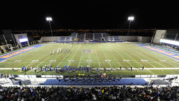 Nov 17, 2012; Las Vegas, NV, USA; A general view of the $22 million Fertitta Field in the third quarter of the division IA championship game at Bishop Gorman High. Truckee defeated Moapa Valley 34-10. Mandatory Credit: Josh Holmberg-USA TODAY Sports