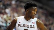Dec 16, 2015; Tallahassee, FL, USA; Florida State Seminoles guard Malik Beasley (5) reacts during the game against the Mississippi State Bulldogs at the Donald L. Tucker Center. Mandatory Credit: Melina Vastola-USA TODAY Sports