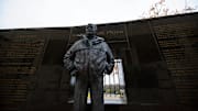 Dec 7, 2013; Waco, TX, USA; A view of Grant Teaff Plaza before the final game played at Floyd Casey Stadium between the Baylor Bears and the Texas Longhorns. Mandatory Credit: Jerome Miron-Imagn Images