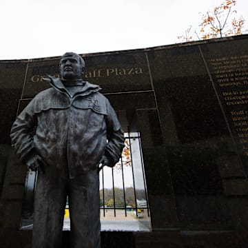 Dec 7, 2013; Waco, TX, USA; A view of Grant Teaff Plaza before the final game played at Floyd Casey Stadium between the Baylor Bears and the Texas Longhorns. Mandatory Credit: Jerome Miron-Imagn Images