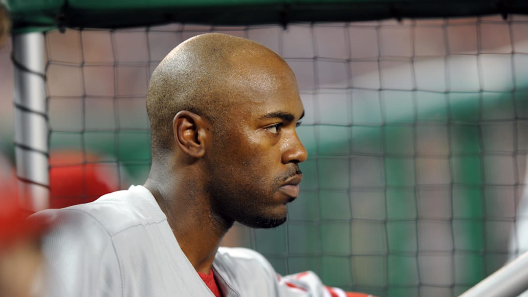 July 31, 2008; Washington, DC, USA; Philadelphia Phillies shortstop Jimmy Rollins (11) during the game against the Washington Nationals at Nationals Park.