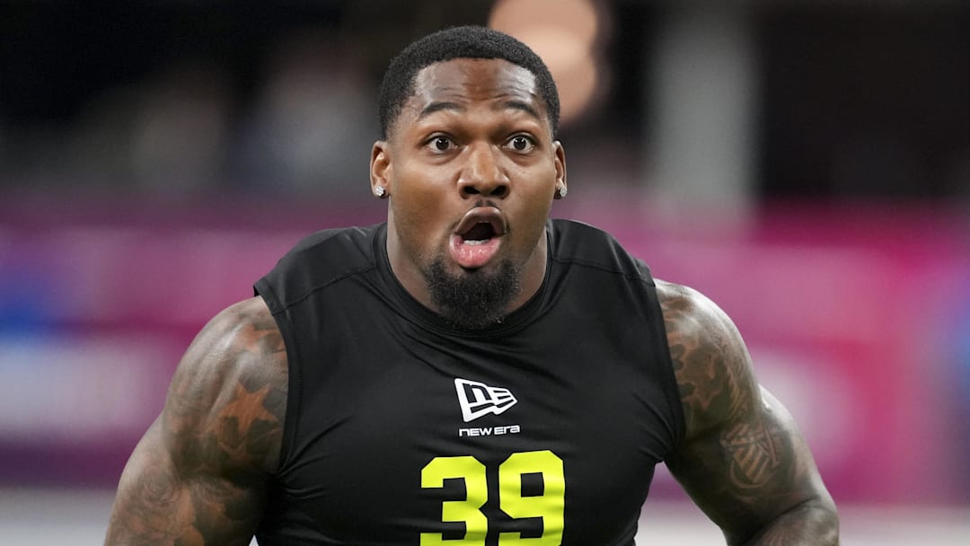 Florida Gators defensive lineman George Gumbs during the NFL Scouting Combine